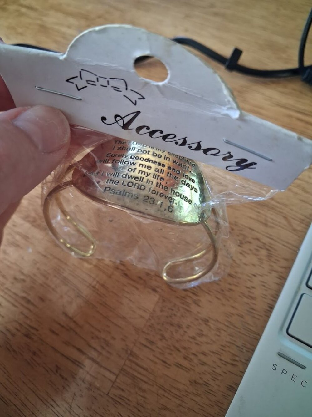Psalms 23:1, 6 Cuff bracelet